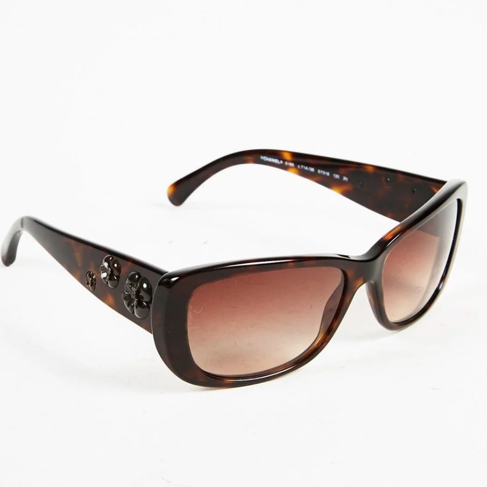 Brown Cameillia Flower Chanel Sunglasses